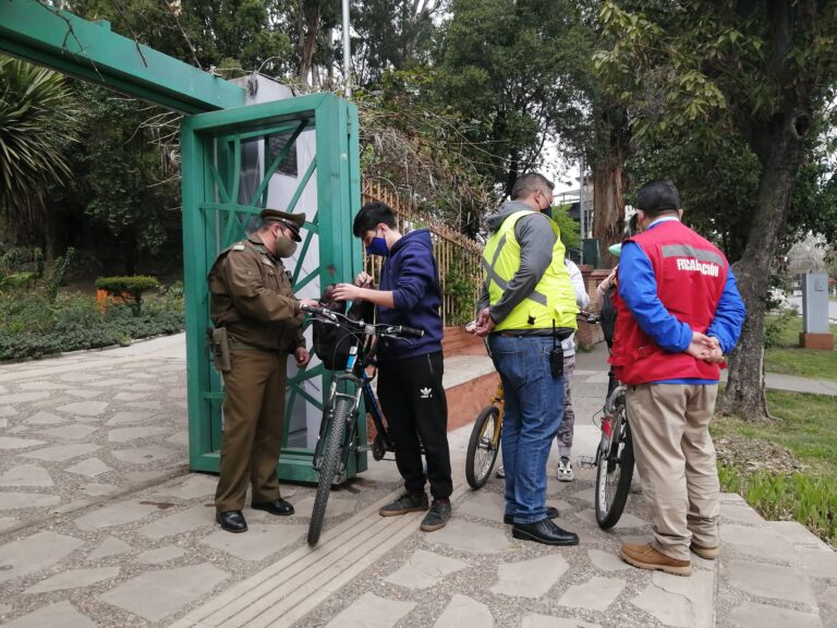 Operativo fiscalizador se realizó en Parque Cerro Carlos Condell