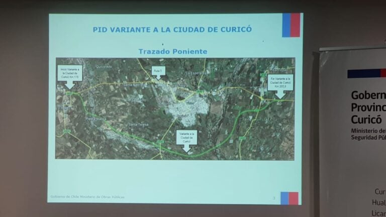 Autoridades presentaron proyecto de bypass para Curicó