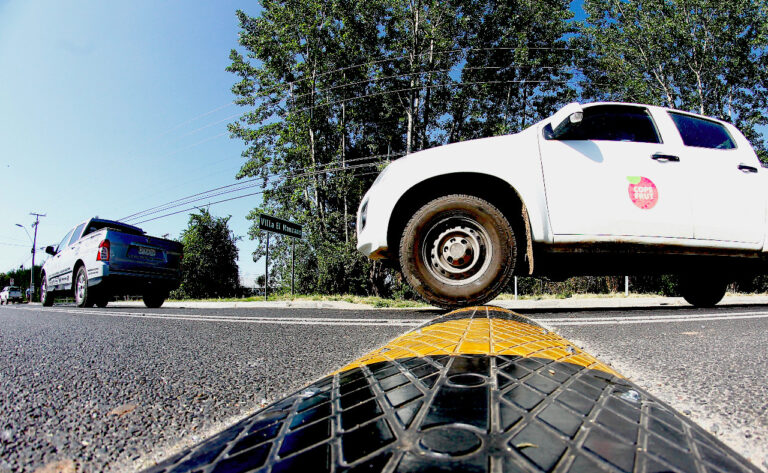 Municipio de Curicó instaló reductores de velocidad en sector de Villa Santa Elena de Los Niches