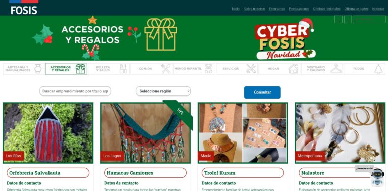 Emprendedores maulinos exhiben y comercializan sus productos en el Cyber FOSIS Navidad