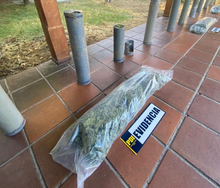 PDI incautó 27 kilos de marihuana y cerca de $16 millones a traficantes en sector Huemul de Teno