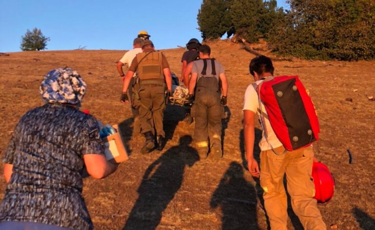 Trabajador debió ser rescatado desde la parte alta de cerro en sector Comalle de Teno