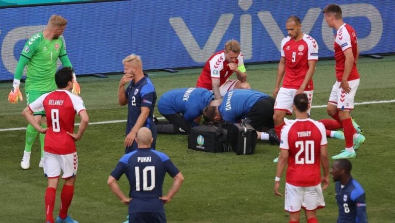 Eurocopa: Christian Eriksen se desploma en medio de partido