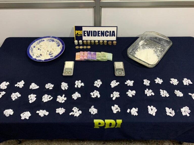 PDI de Curicó detuvo a dos sujetos por tráfico de cocaína