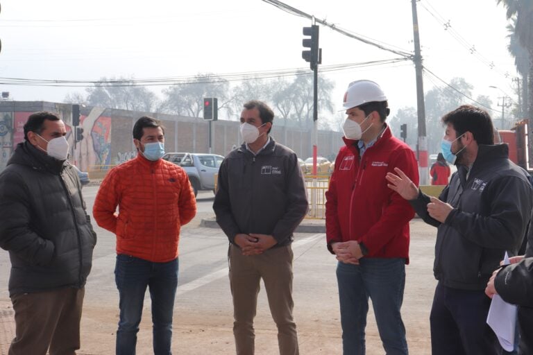 Obras de eje vial Freire-Alessandri de Curicó presentan un 87% de avance