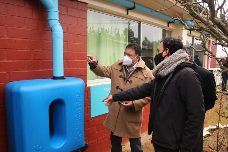 Escuela Los Copihues de Licantén instaló sistema de captación de agua de lluvia para mitigar la sequía