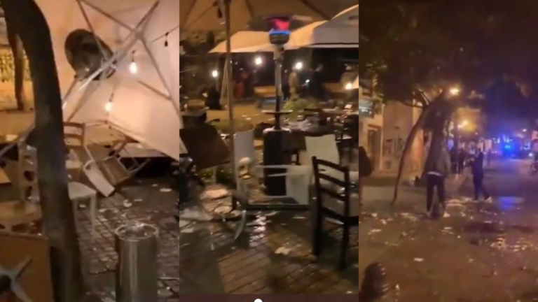 Locatarios de Barrio Lastarria sufren destrozos tras manifestaciones: Alcaldesa apuntó a Carabineros de "trasladar el conflicto"