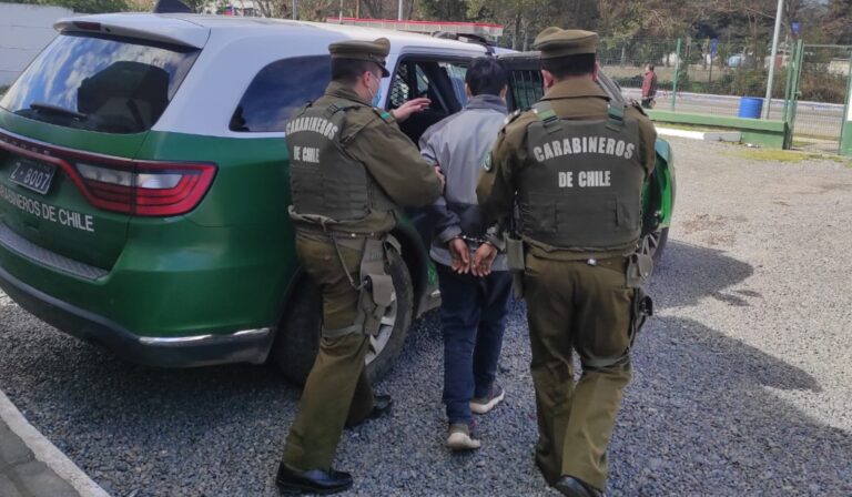 Carabineros detuvo a sujeto que robó y lesionó a mujer en Romeral