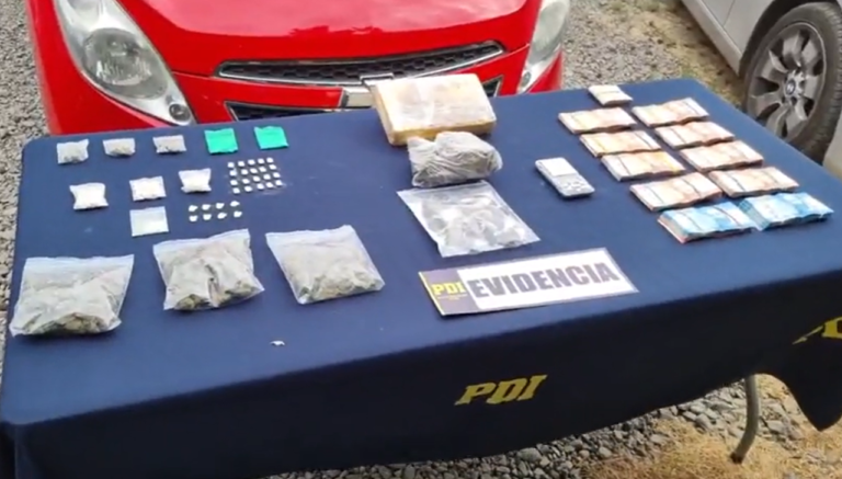 PDI Curicó detuvo tres personas por tráfico de drogas en la provincia