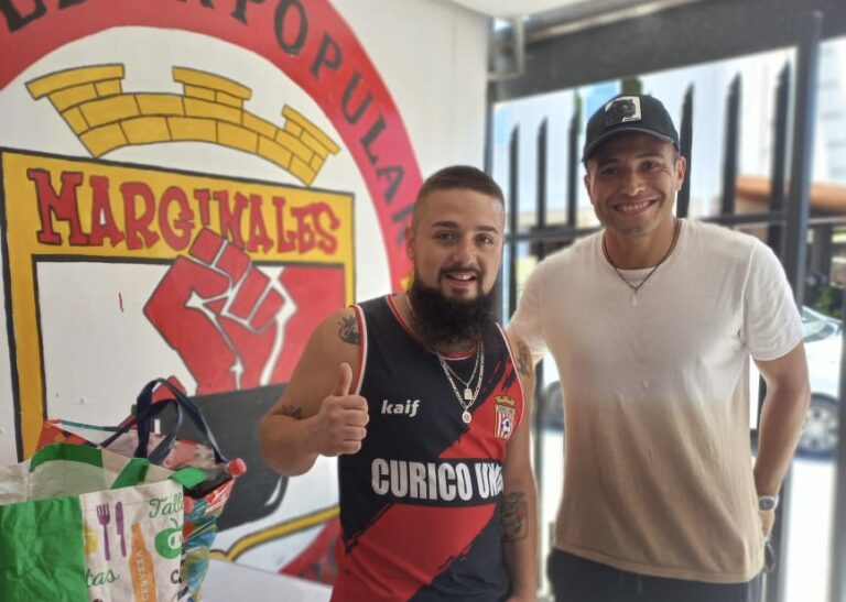 Leandro Benegas donó alimentos al Comedor Popular de Marginales en su despedida