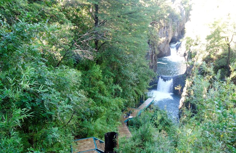 Bomberos de Molina rescataron a turista que cayó a barranco en Parque Inglés