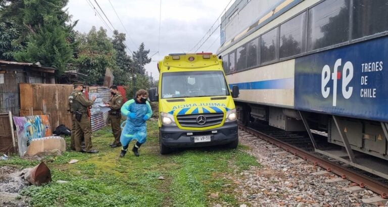 Falleció hombre atropellado por tren de pasajeros