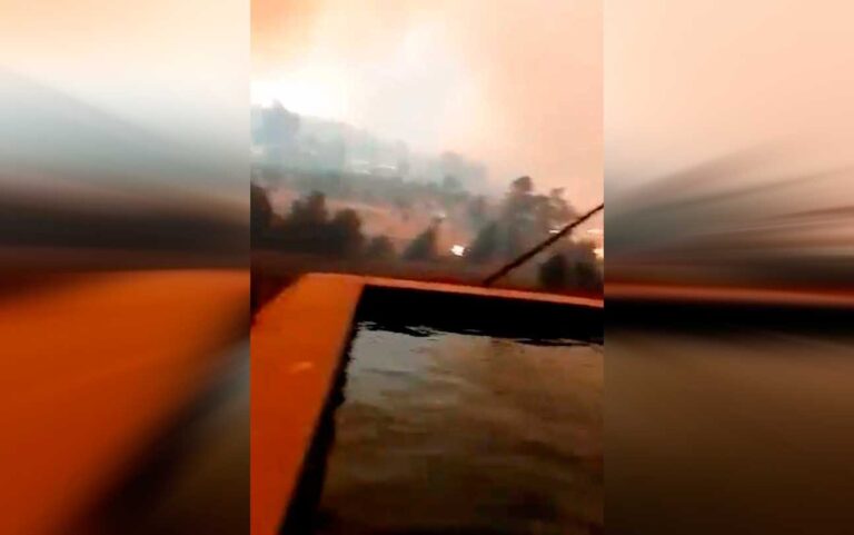 Familia se refugió en piscina para no morir en incendio de Santa Juana