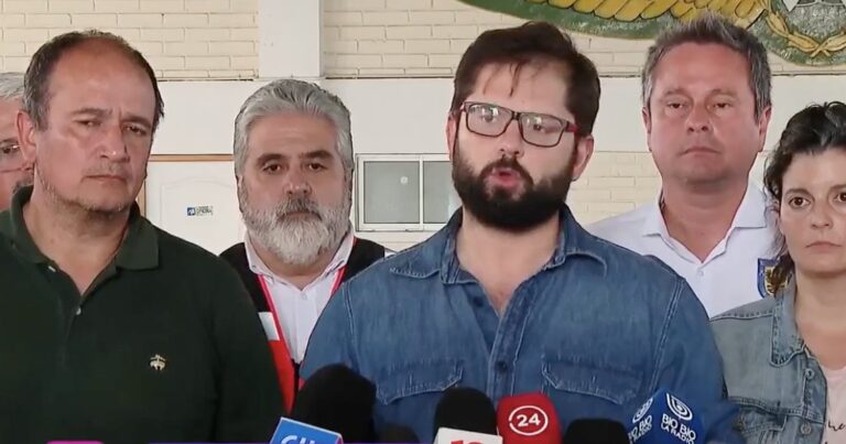 Presidente Boric: "Toda la fuerza del Estado se desplegará para enfrentar esta emergencia"