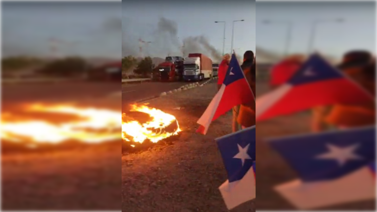 Calama amanece paralizada en protesta por la delincuencia