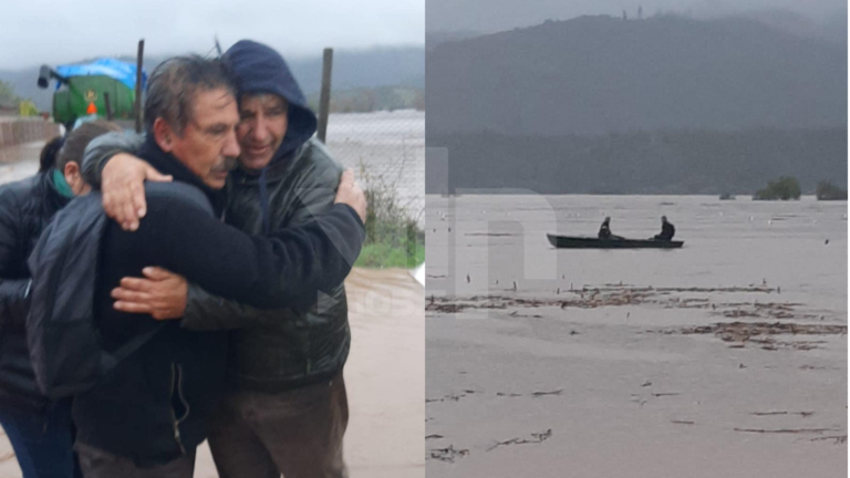 Rescatan con vida a hombre que fue arrastrado por crecida del río Mataquito en Licantén