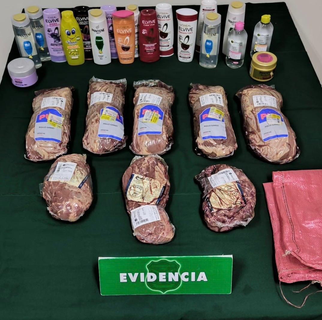 Productos recuperados por Carabineros de Chile