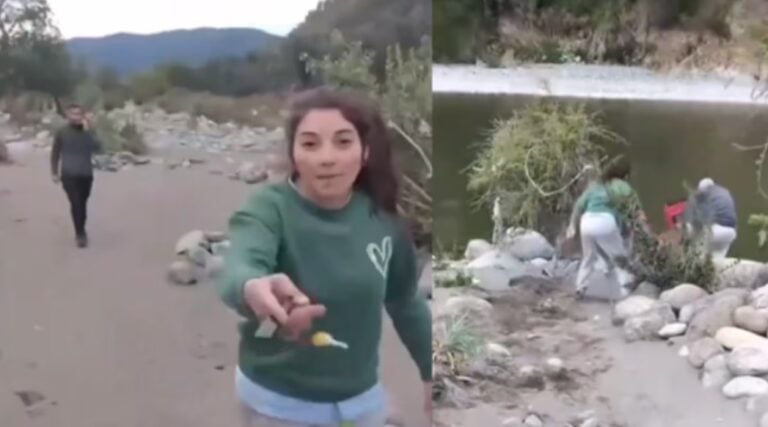 Adulto mayor cae a río tras ser empujado por mujer en camping de Linares