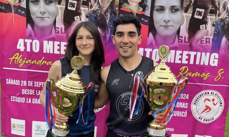 Florencia Rojas y Daniel Avendaño fueron figuras en el Meeting Alejandra Ramos