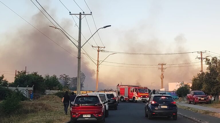 Bomberos y CONAF controlan incendio forestal que amenazaba viviendas en Curicó