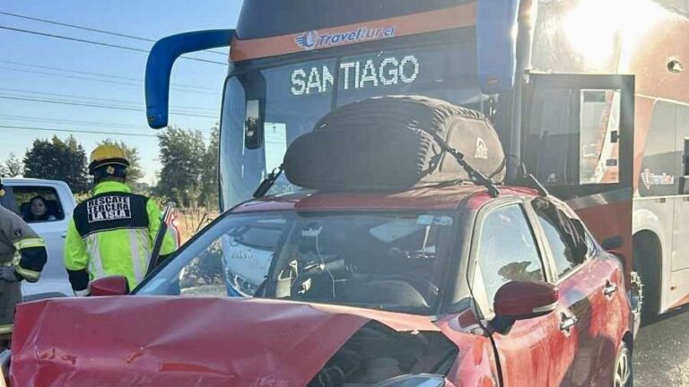 Colisión múltiple en Ruta 5 Sur deja un lesionado y provoca congestión en Lontué