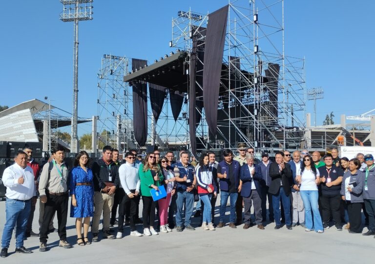 Autoridades inspeccionaron seguridad en Estadio La Granja previo a la Fiesta de la Vendimia Curicó 2025
