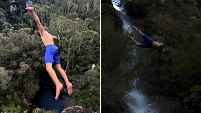 Joven salta desde 42,5 metros en Australia y casi muere en intento de récord mundial