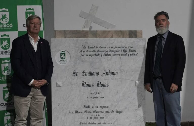Cementerio Municipal de Curicó inaugura hitos históricos y rinde homenaje a exalcalde Emiliano Rojas