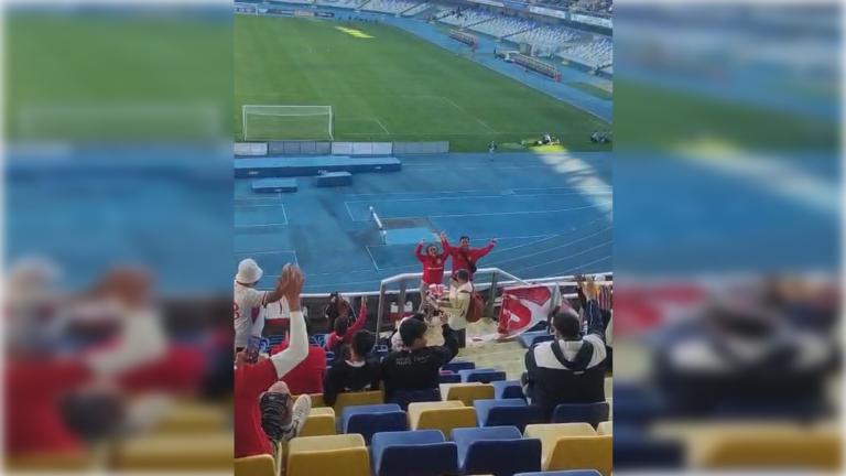 ¡Un crack! Hincha albirrojo se la jugó y pidió matrimonio en el partido ante la U. de Concepción