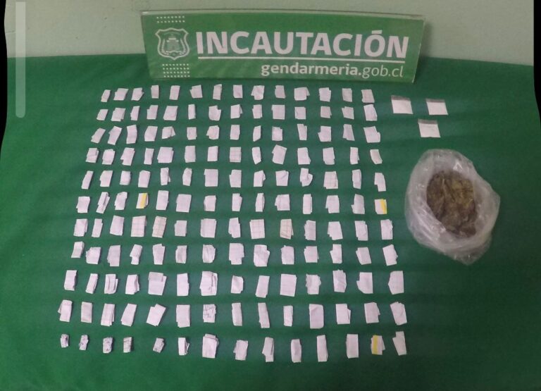 Gendarmería frustra ingreso de más de 300 envoltorios de droga y celulares lanzados hacia la cárcel de Curicó