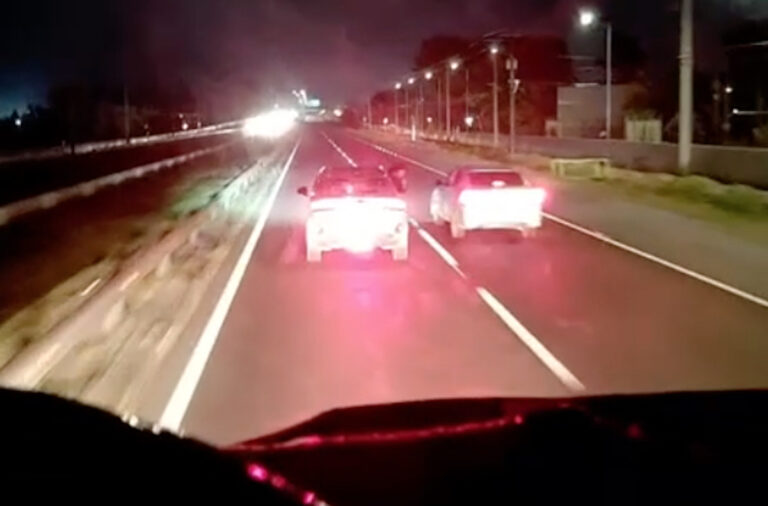 Impactante registro: Camionero grabó el momento exacto en que fue interceptado y secuestrado en la Ruta 5 Sur