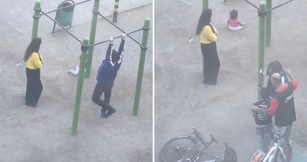 Viraliza video de Gabriel Boric en plaza con su familia: genera debate en redes