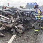 Grave colisión múltiple deja dos lesionados en la Ruta 5 Sur a la altura de San Fernando