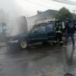 Incendio consumió una camioneta en la comuna de Hualañé