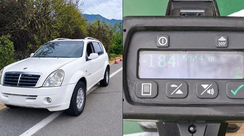 Detienen a conductor que iba a 184 km/h en auto registrado a nombre del diputado Jorge Brito