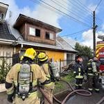 Incendio deja dos viviendas afectadas en el sector El Boldo de Curicó
