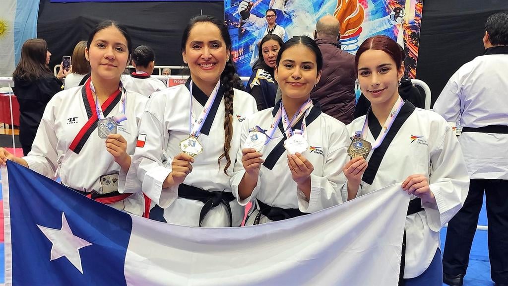 De las cenizas al podio: Club de Taekwondo Revolución de Curicó conquista cinco medallas internacionales en Argentina