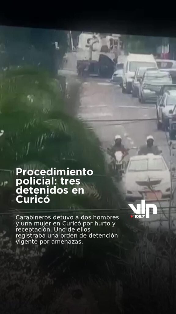 Procedimiento policial: tres detenidos en Curicó