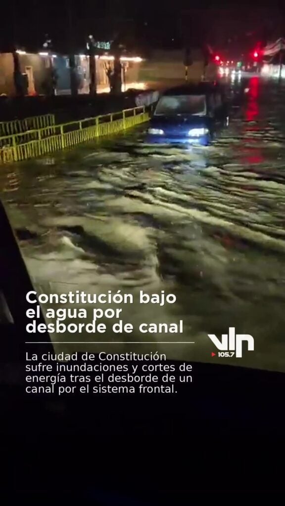 Constitución bajo el agua por desborde de canal