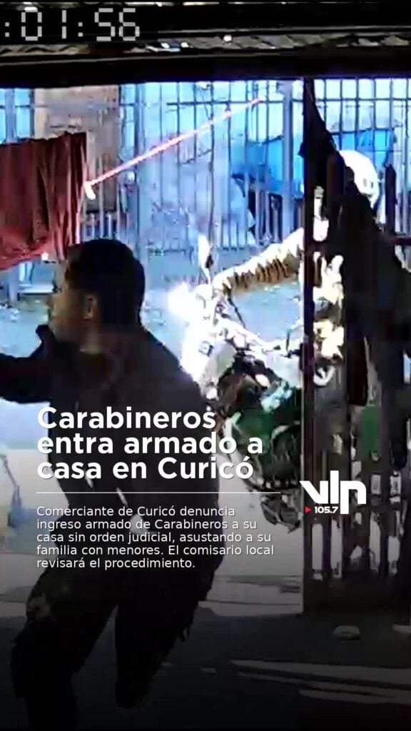 Carabineros entra armado a casa en Curicó