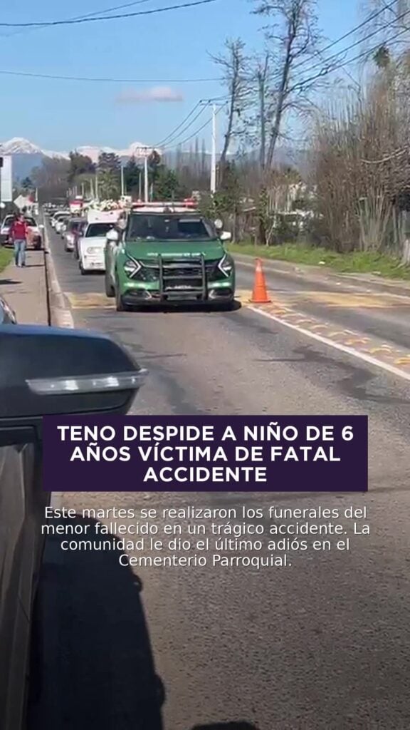 Teno despide a niño de 6 años víctima de fatal accidente