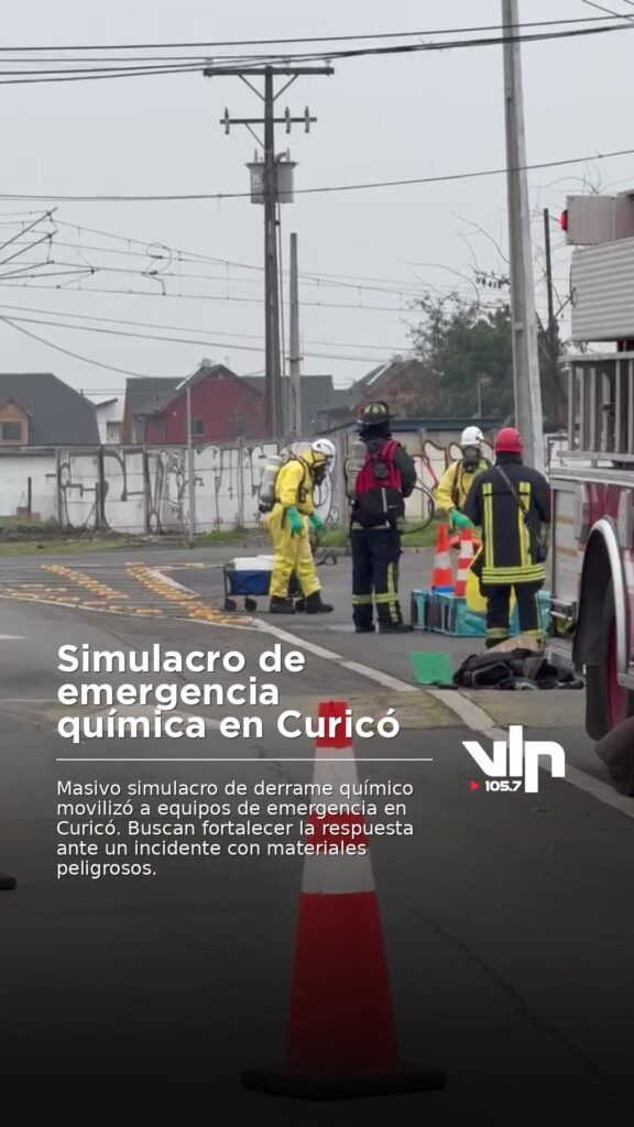 Simulacro de emergencia química en Curicó