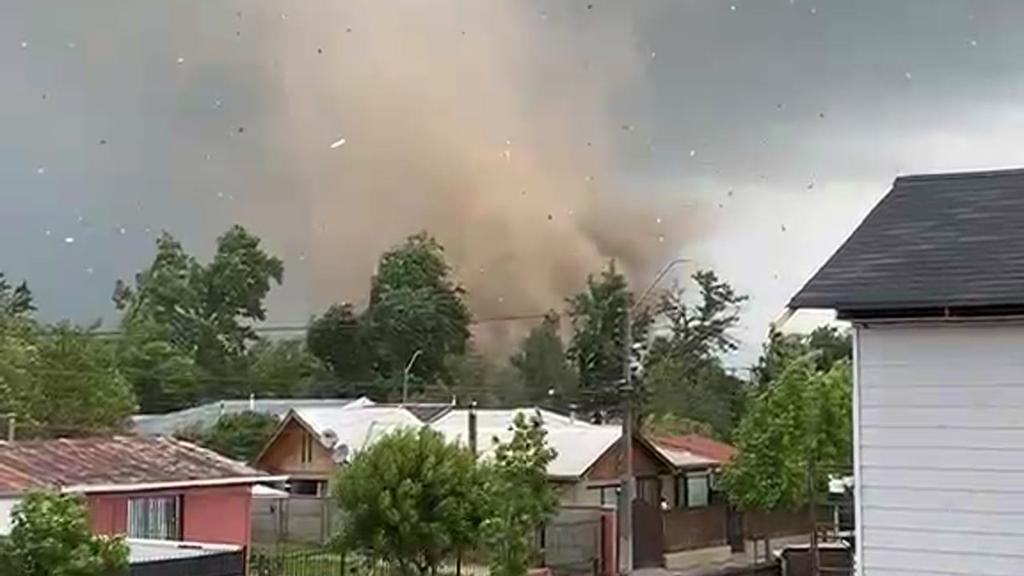 Tornado provoca daños en Requinoa